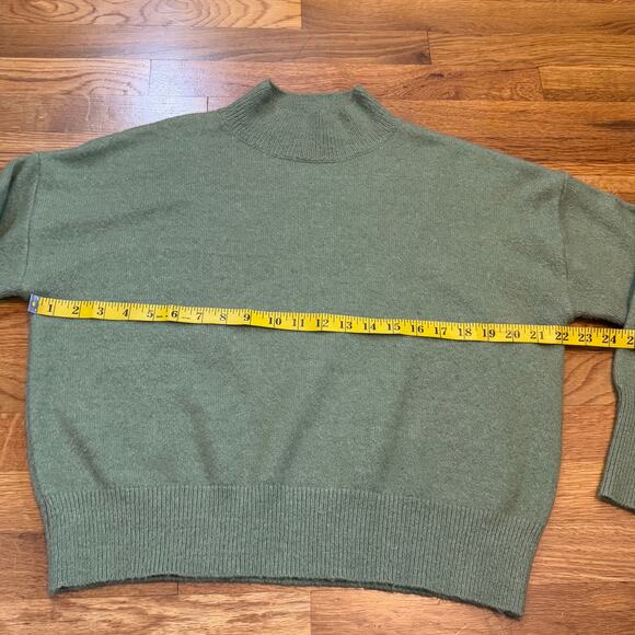Sophie Rue Womens Large Green Mock Neck Long Sleeve Sweater Corporatecore Work - Picture 2 of 9